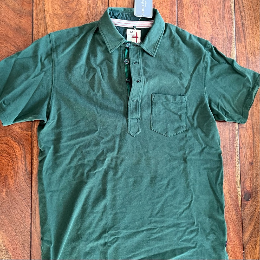 NWT Relwen Bottle Green Polo